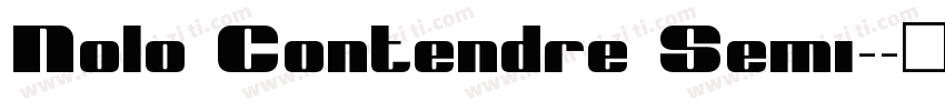 Nolo Contendre Semi-字体转换